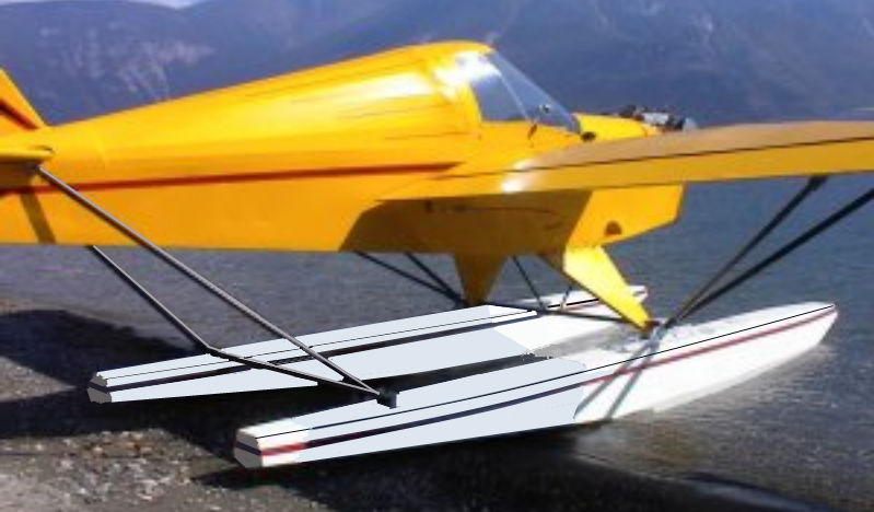 Sure Fun 36" Sport Floatplane for .35 Engine UC Model Airplane Plans 