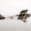 Curtiss JN-4 Jenny biplane in flight, WWI trainer aircraft