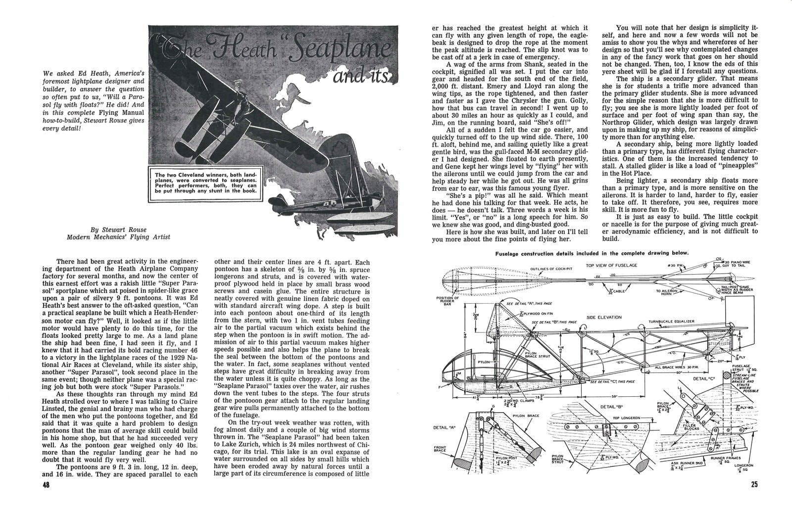 1931 Flying and Glider Manual — Complete 38-page Vintage Aircraft Plans Bundle — preview page
