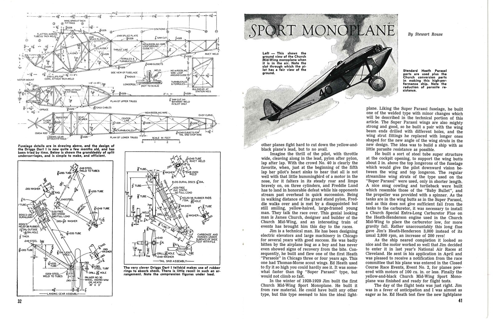 1931 Flying and Glider Manual — Complete 38-page Vintage Aircraft Plans Bundle — preview page