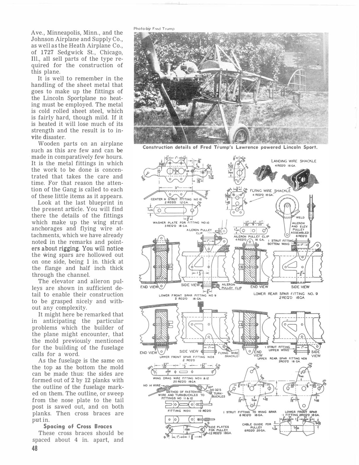 Lincoln Sport Biplane — Original Construction Plans - Image 4
