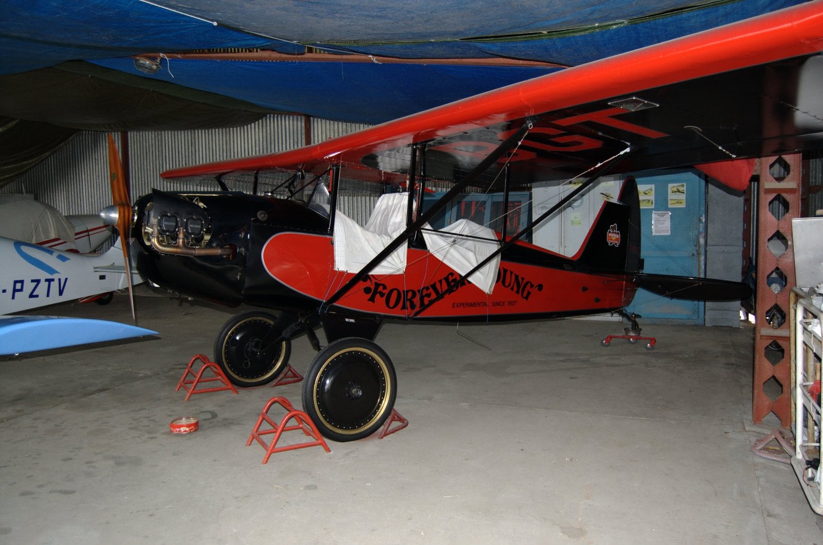 Pietenpol Air Camper homebuilt aircraft in flight, parasol wing configuration